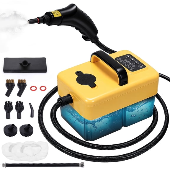 Blitzhome Powerful Steam Cleaner,6-Level Adjustable, 15s Heat-Up, 1.6L Tank, 3.5 Bar High Pressure, Auto Shut-Off, 1500W Portable Steamer for Home Car Tile Grout