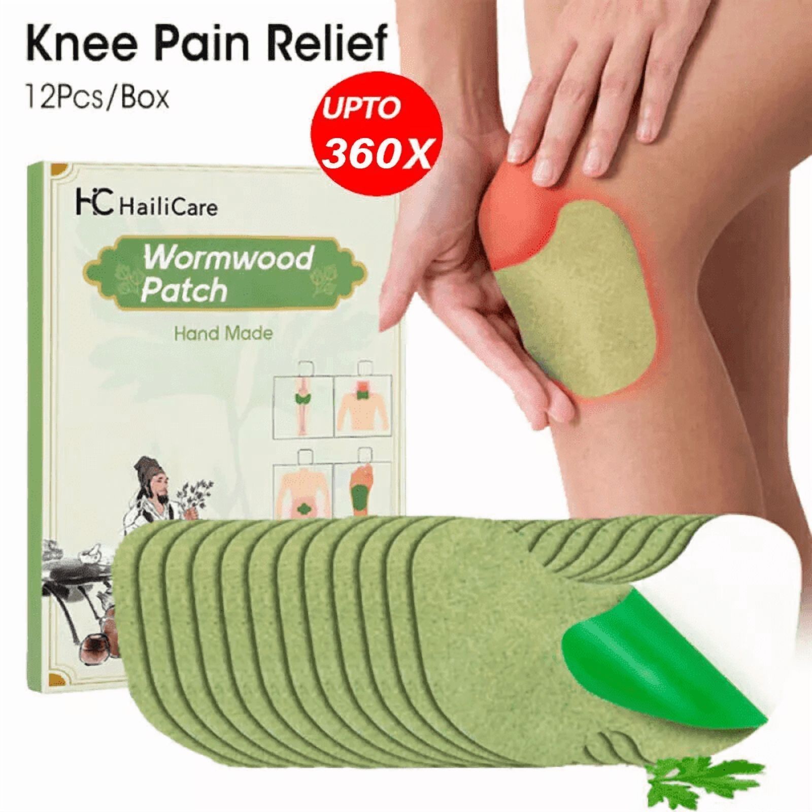 12PCS Original Well Knee Herbal Knee Pátch - Well Knee Pláster for Knee Support & Muscle Pain - Maximum Strength for a Temporary Relief - Adhesive Heat Pátches Made with Natural Herbs