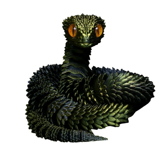 12" 3D Printed Animal Snake Toy, Articulated Flexible Snake Funny Fidget Toys for Kids