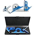 thumbnail image 1 of 12" 4 Combination Square Ruler Set Protractor Satin, 4-R Graduation, Blue, 1 of 6