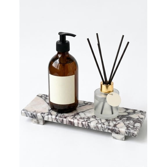 12 * 4" Marble Riser for Kitchen Counter, Stone Serving Tray