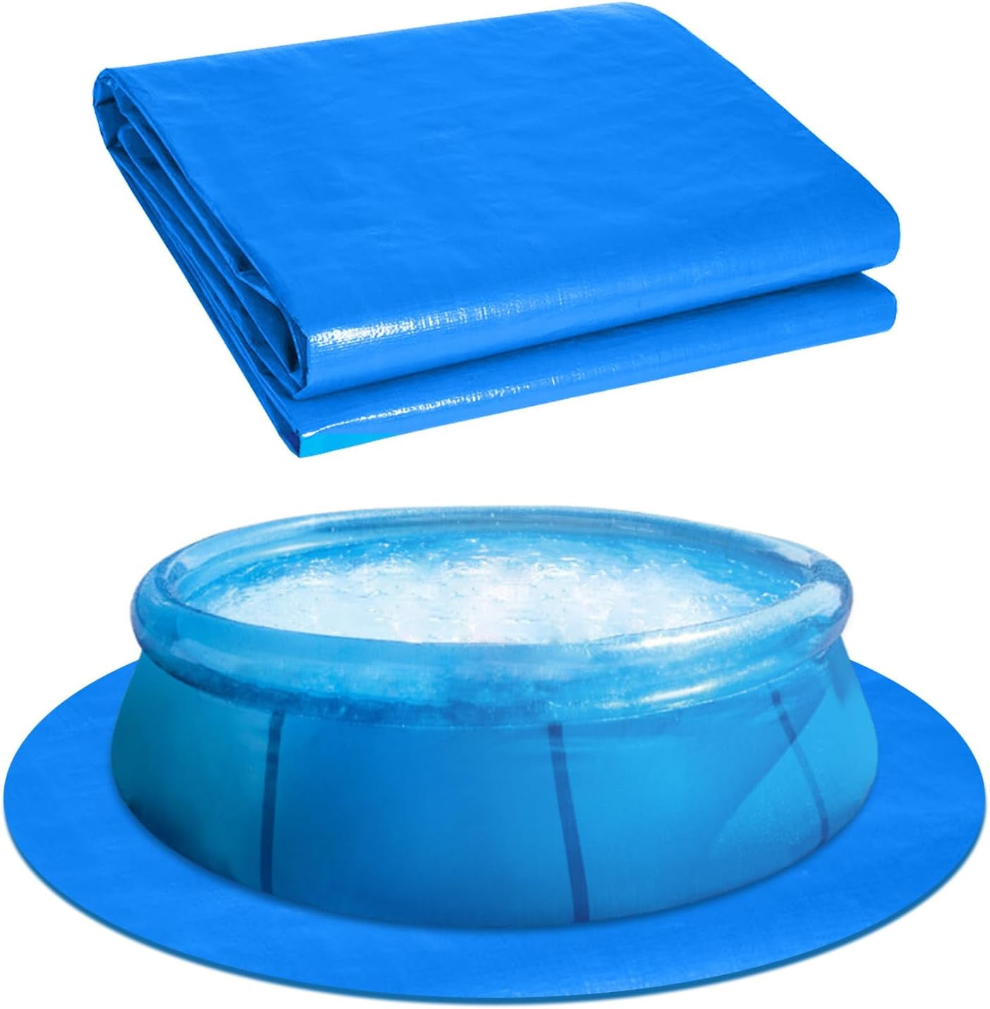 12.46 Ft Swimming Pool Ground Cloth, Round Pool Liner Pad Pool Ground ...