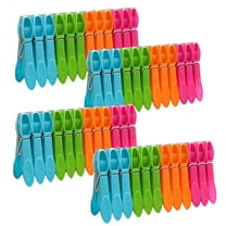 12/48-Pack Windproof Plastic Clothespins with Rustproof Springs - Colorful Non-Slip Clips for Laundry, Curtains & Documents Peg(Heavy-Duty 2.8In Multi-Use)