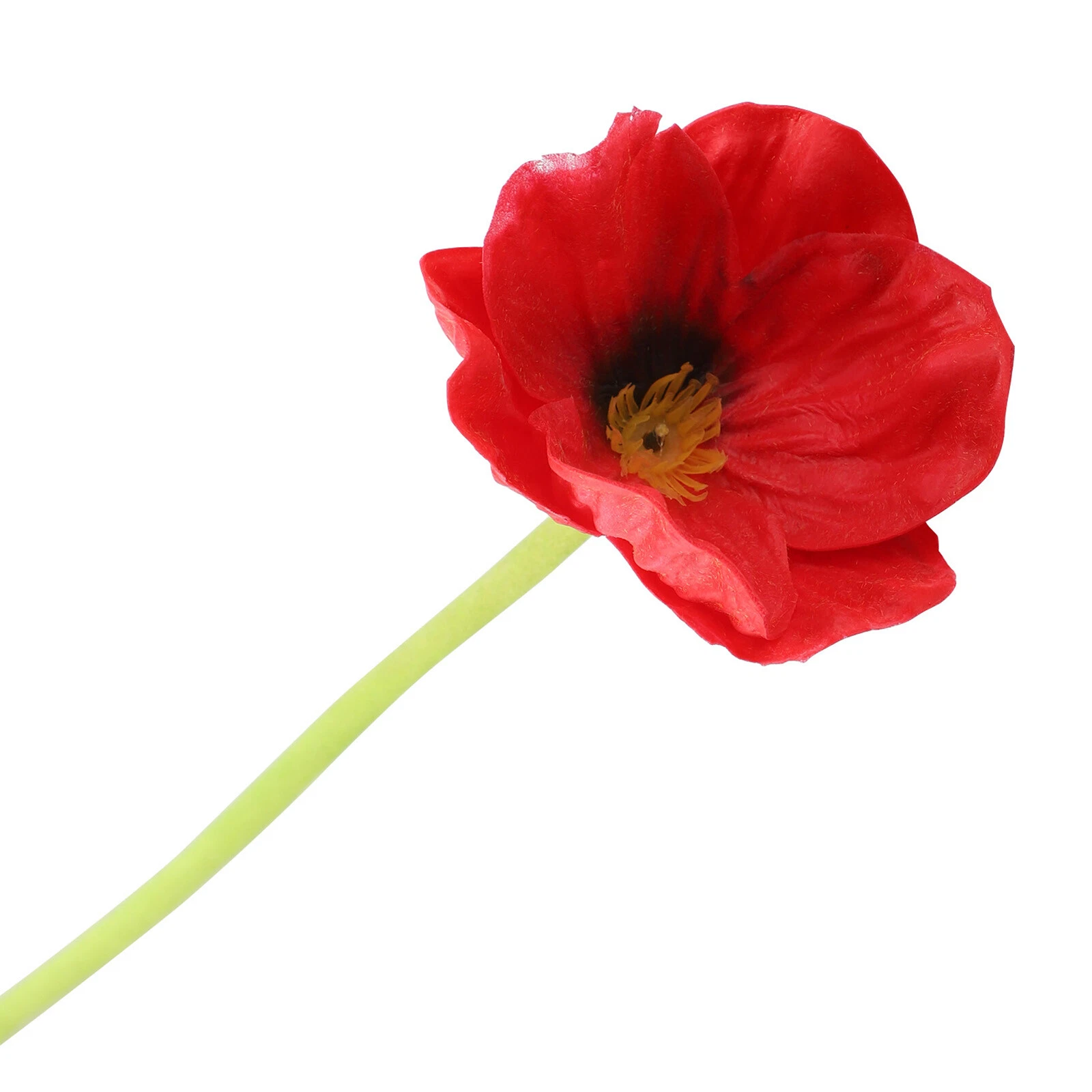 12.5'' Artificial Poppy Flowers Stem Decorative Silk F. Home Party Wedding Decor