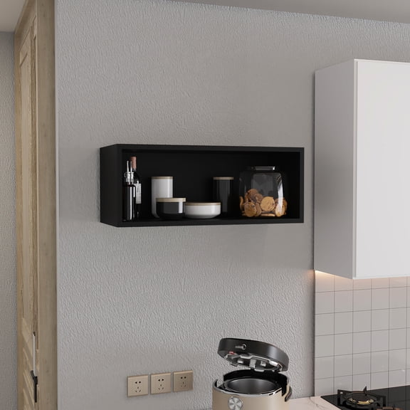 12.5" Deep Wall Shelf with Shelves / Efficient Organization in Living Room