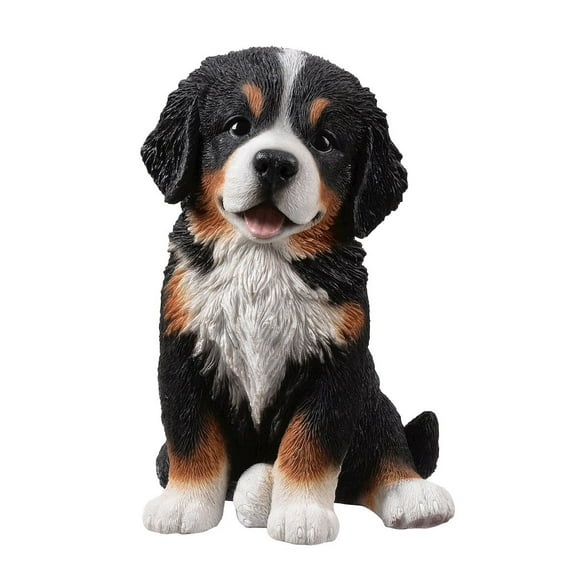 Hi-Line Gifts Sitting Bernese Mountain Puppy Outdoor Garden Statue - 12.5"