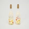 thumbnail image 1 of 12.5 Inch Lighted Spinning Water Globe Bottles with Poppy Flower Design and Timer Set of 2, 1 of 4