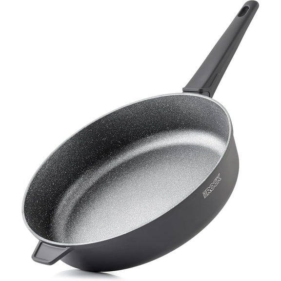 12.5 Inch Nonstick Frying Pan Granite Black
