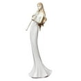 thumbnail image 1 of 12.5 Inch White Porcelain Figurine of Woman Playing the Oboe, 1 of 1