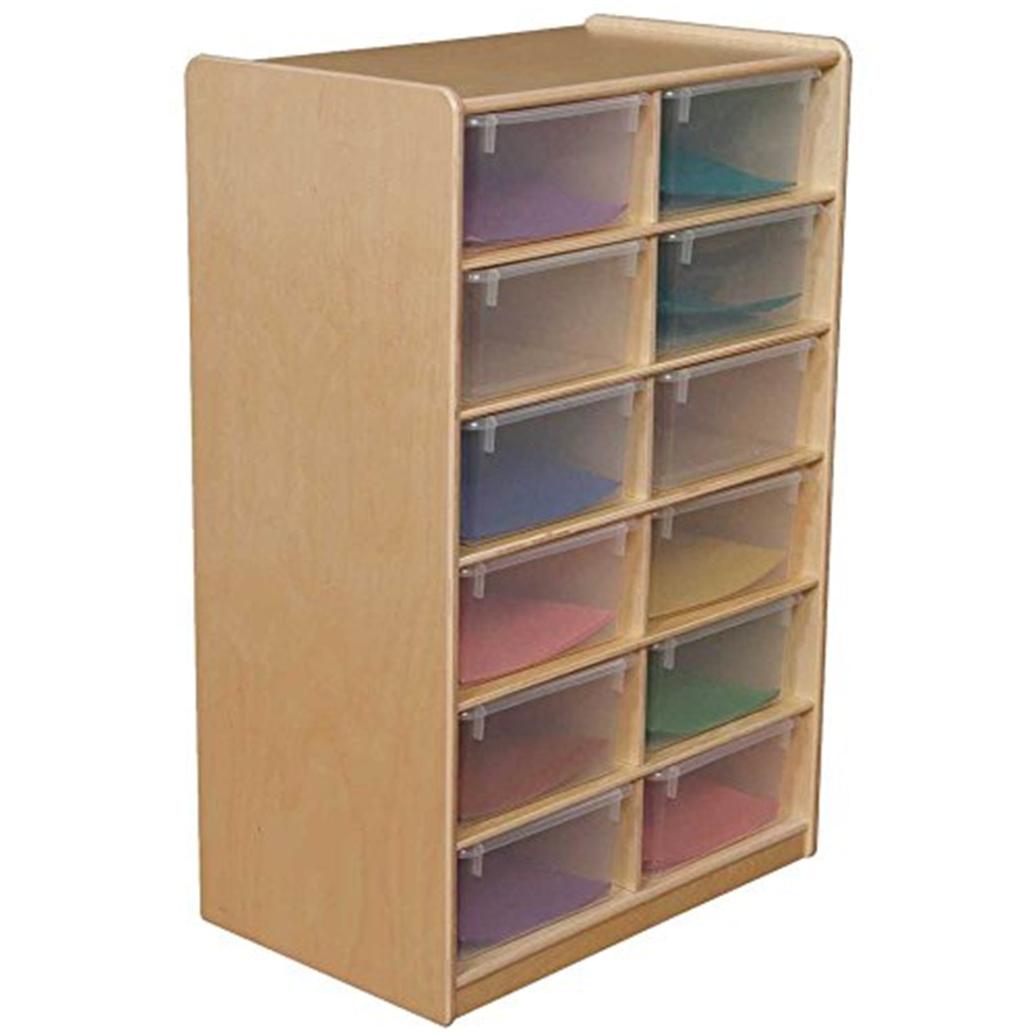 (12) 5" Letter Tray Storage Unit with Translucent Trays