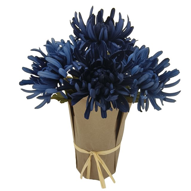 12.5" Navy Blue Potted Mum by Ashland®Artificial Fall Flowers for