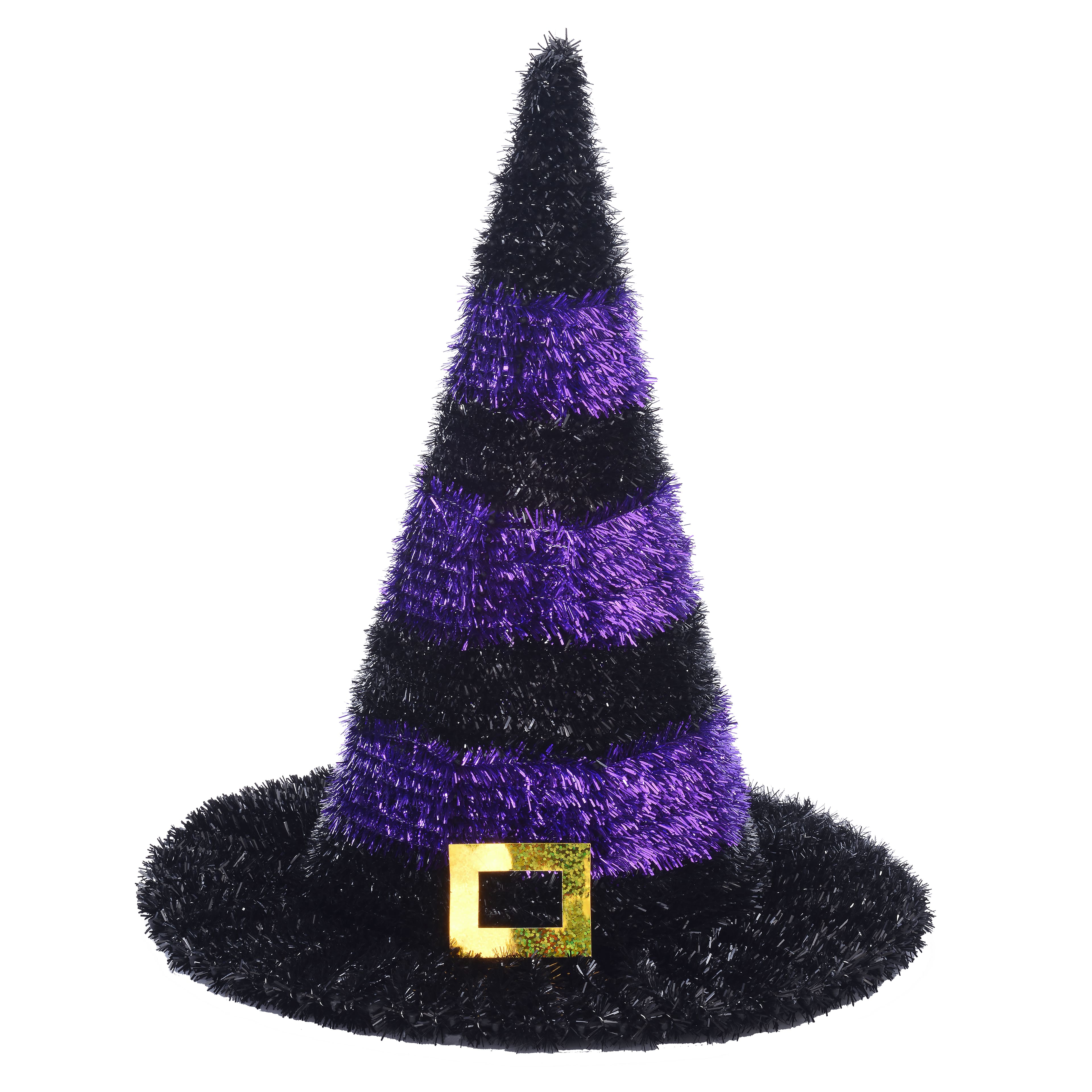 12.5" Purple & Black Tinsel Witch Hat by Ashland®
