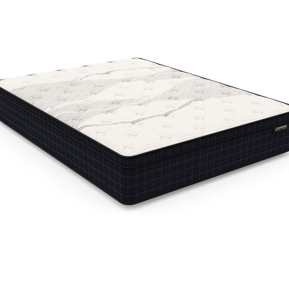 12.5" Twin Euro - Top Polyurethane Mattress, White / Warm Sleep Atmosphere