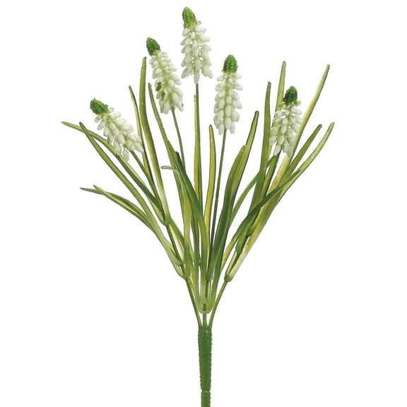 Allstate Muscari Artificial Floral Spray - 12.5" - White