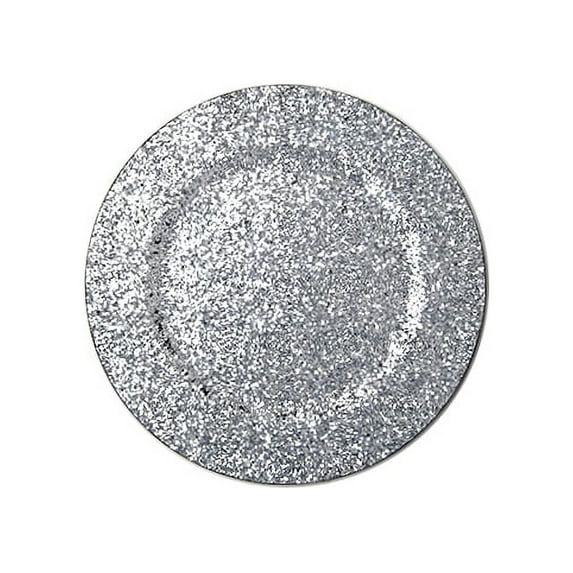 12.5" Wholesale Bulk Glitter Charger Plates,Set of 6 - 24 ,Gold,Rose Gold,Silver
