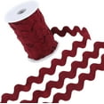 thumbnail image 1 of 12.5 Yards Rick Rack Trim 1/2 Inch RIC Rac Dark Red Rickrack Zig Zag Lace Wave Ribbon Wave Bending Fringe Lace Trim S Shaped Woven Fabric with Spool for Sewing DIY Crafts diy, 1 of 5