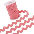 thumbnail image 1 of 12.5 Yards Rick Rack Trim for Sewing 1/2 Inch RIC Rac Ribbon Rickrack Trim Wavy Ribbon Peach Pink Zig Zag S Shaped Lace Ribbon Polyester Woven Fabric for DIY Crafts Clothes Wedding, 1 of 5