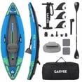 thumbnail image 1 of 12.5 ft Inflatable Kayak for 2 Person, Fishing Kayak with Padded Seat and 3 Fins, Portable Touring Kayak with Hand Pump Carry Bag Repair Kit, 450 LBS Weight Capacity, 1 of 7