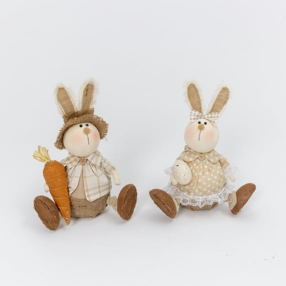 12.5 in. Handcrafted Spring Bunny Figurine