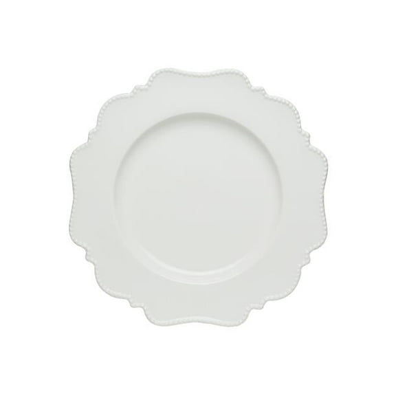 12.5 in. Pinpoint Round Platter, White