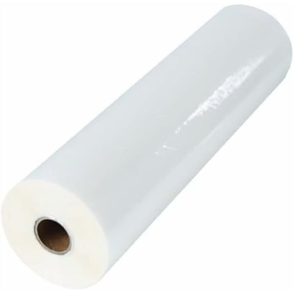 12.5 in x 656 ft Glossy Thermal Laminating Film, 1" Poly-in Core for Hot Roll Laminating Machine 28 mic Thickness$$Office