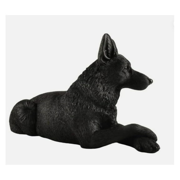 12.5 inch Black German Dog Garden Statue - Indoor - Outdoor use
