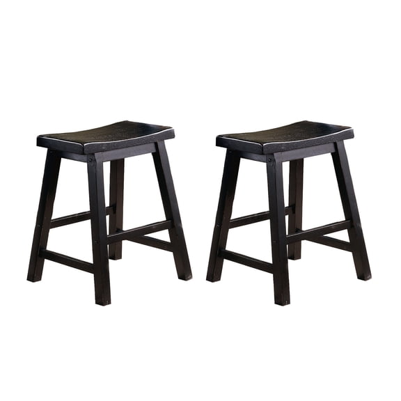 12.5 - inch Width Dimension - Saddle Seat Comfort - Dining Room Setup - Set of Two Stools