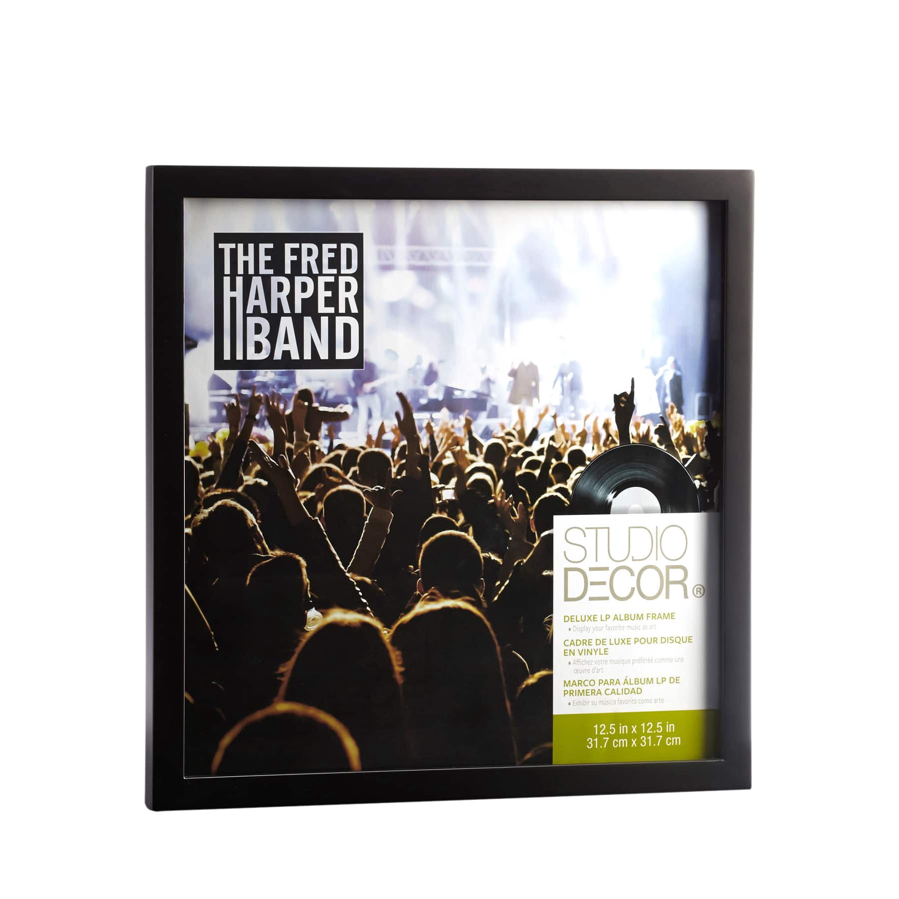 Studio Decor 12.5" x 12.5" Black Deluxe LP Album Frame