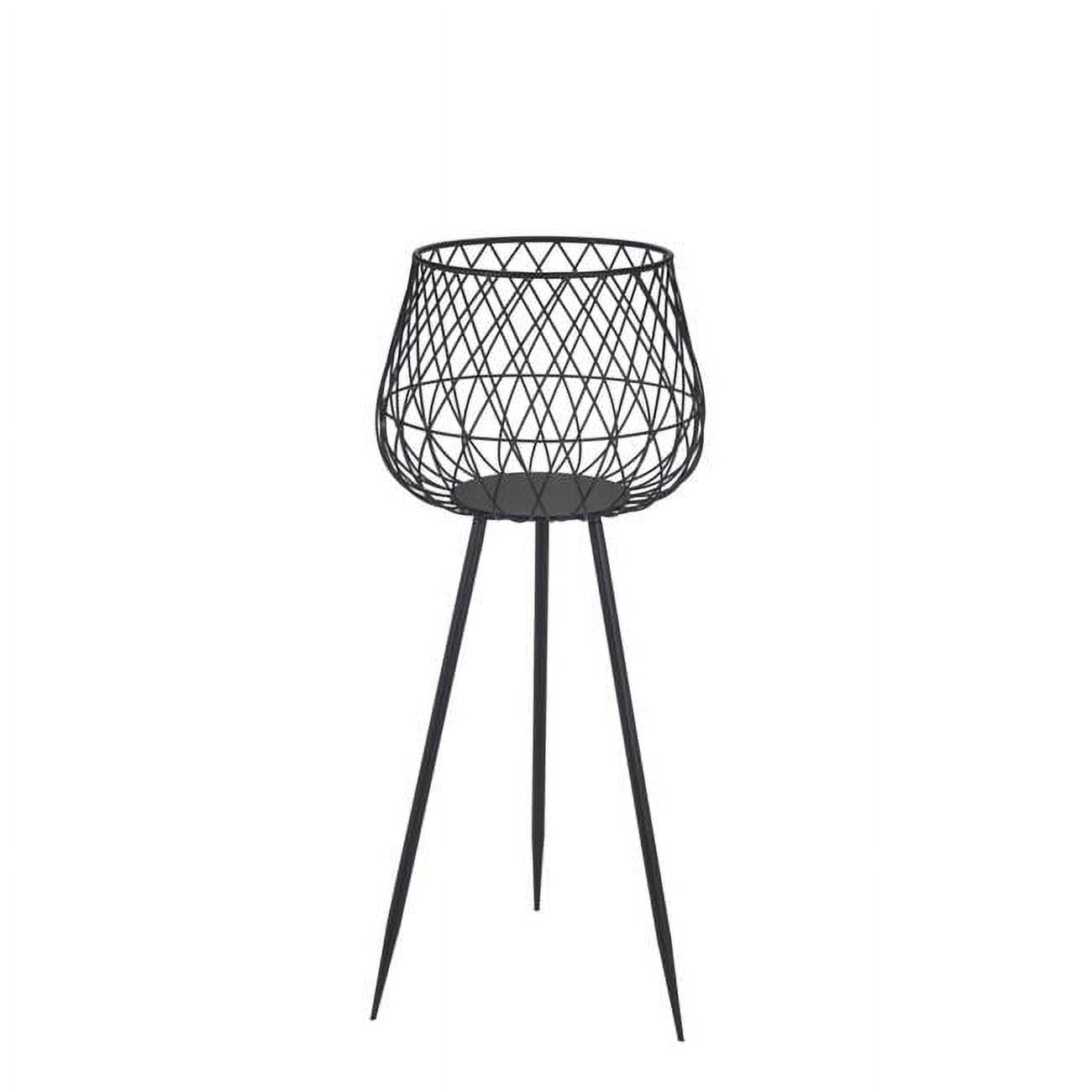 12.5 x 12.5 x 29.5 in. Metal Plant Stand, Black