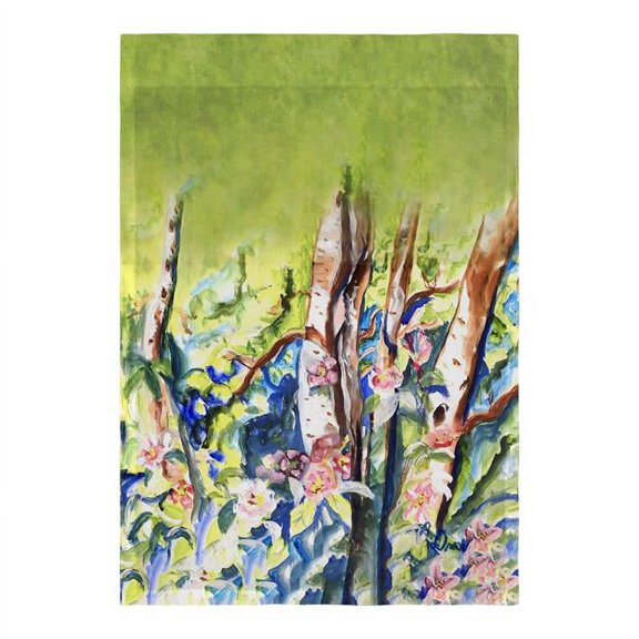 12.5 x 18 in. Birch Tree Wood Flag