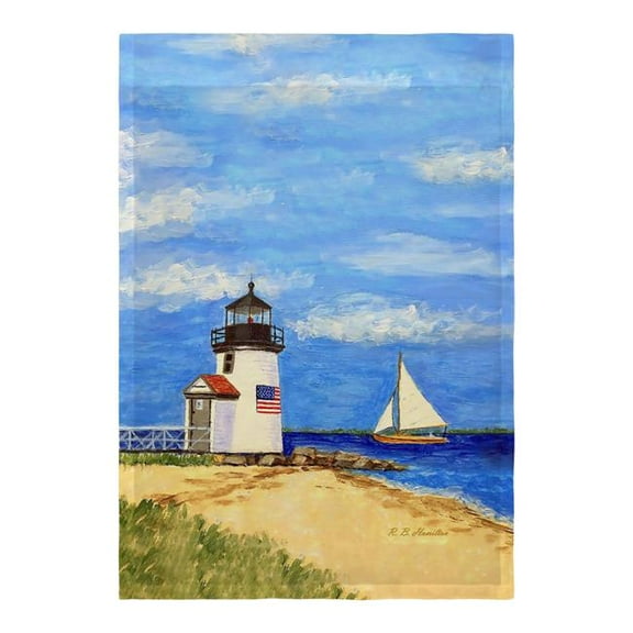 12.5 x 18 in. Brant Point Lighthouse, MA Flag
