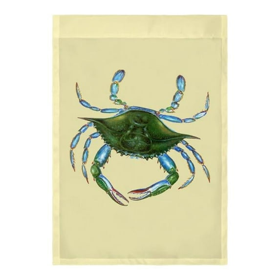 12.5 x 18 in. Female Blue Crab Yellow Flag
