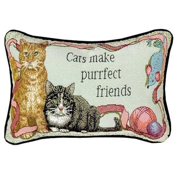 12.5 x 8.5 in. Feline Follies Word Pillow