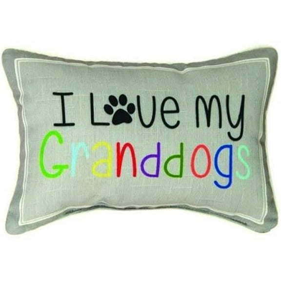 12.5 x 8.5 in. I Love My Granddogs Word Dye Throw Pillows