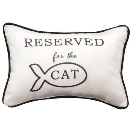 12.5 x 8 in. Reserved for the Cat Word Pillow