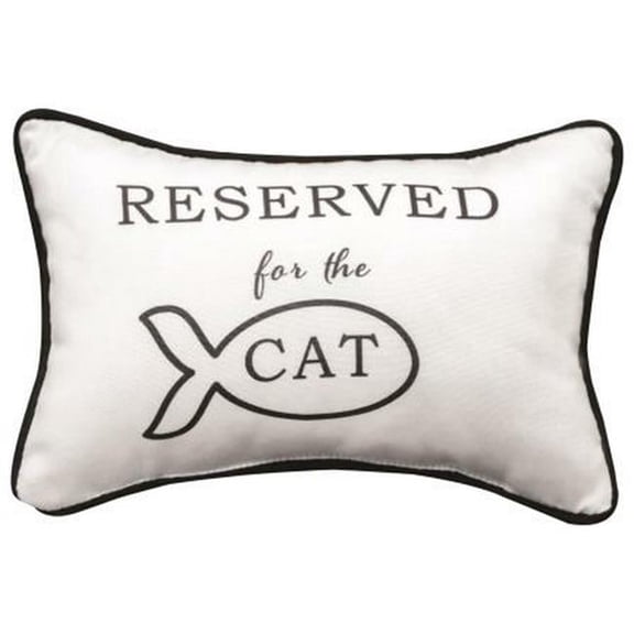 12.5 x 8 in. Reserved for the Cat Word Pillow