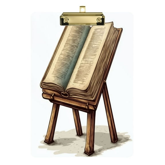 12.5" x 9" Acrylic Clipboard with Gold Metal Clip Office and Classroom Essential An Easel