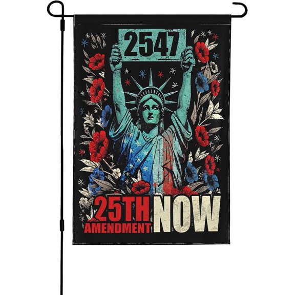 12.5"x18" 2547 Resist Garden Flag 25th Amendment Now Double Sided Flags for Outside Porch Yard Signs No Flagpole