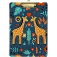 thumbnail image 1 of 12.5"x9" Cartoon Giraffes Clipboards, Standard A4 Letter Size Nursing Clipboard with Low Profile Metal Clip Decorative Clip Board for Office Supplies,Silver, 1 of 7
