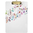 thumbnail image 1 of 12.5"x9" Colorful Musical Notes Clipboards, Standard A4 Letter Size Nursing Clipboard with Low Profile Metal Clip Decorative Clip Board for Office Supplies,Gold, 1 of 7