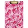 thumbnail image 1 of 12.5"x9" Pink Palm Tree Clipboards, Standard A4 Letter Size Nursing Clipboard with Low Profile Metal Clip Decorative Clip Board for Office Supplies,Silver, 1 of 7