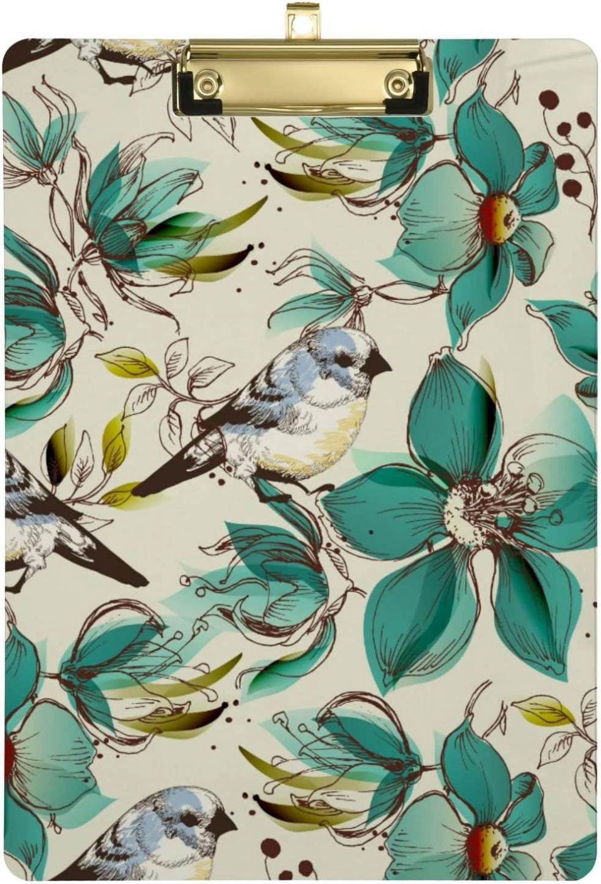 Robust Birds Retro Mushrooms Acrylic Clipboard – A4 Size With Low Profile Clip, Cute Office & School Supplies - View #11