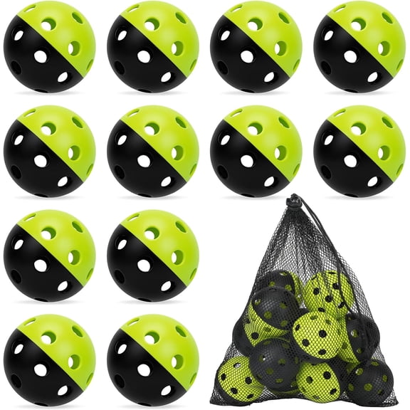12/50/100 Pack Plastic Baseballs Practice Training Balls Lightweight Hollow Softballs with a Drawstring Bag for Hitting Pitching Batting Training Indoor Outdoor Sport