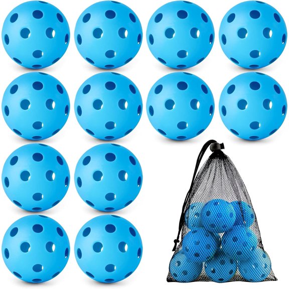 12/50/100 Pack Plastic Baseballs Practice Training Balls Lightweight Hollow Softballs with a Drawstring Bag for Hitting Pitching Batting Training Indoor Outdoor Sport