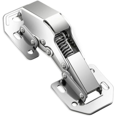 12/50 Pack Soft Close Hidden Spring Hinges, No Slot Required (Surface Mount Hinges), 4" Frameless Concealed Kitchen Cabinet Hinge for Cupboard Door