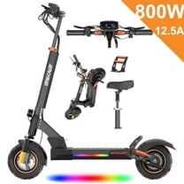 12.5AH 48V 800W Electric Scooter Max 45KM/H & 25-40KM with Seat, 10 inch Tires, iENYRID Kick Scooter Commuter for Adults & Teens & Kids