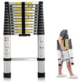 thumbnail image 1 of 12.5FT Telescoping Ladder Aluminum Telescopic Extension Multi Purpose Steps Non-Slip 330 lbs Capacity for Indoor Outdoor Work, 1 of 9