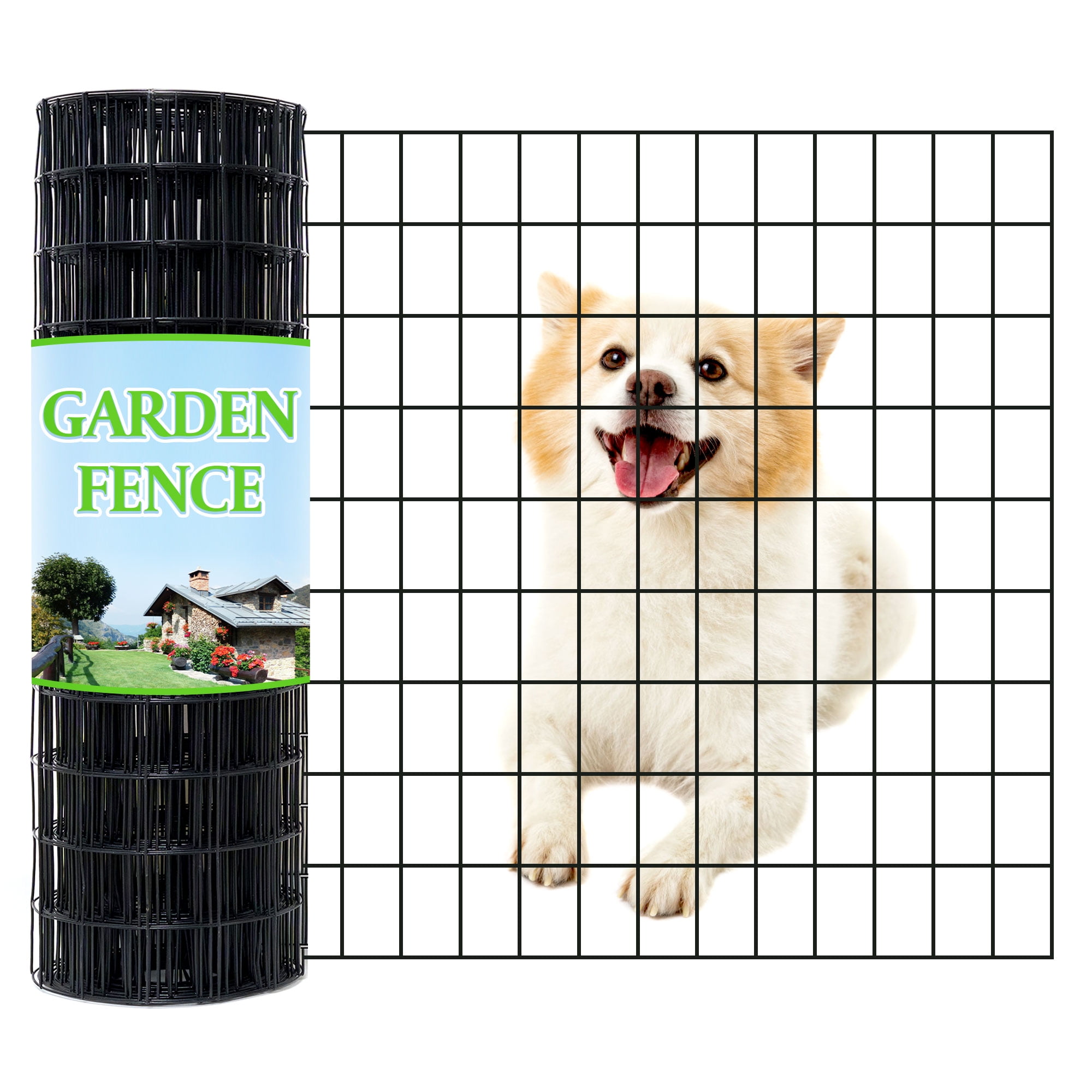 12.5GA Black Chicken Wire Fence Rolls Mesh Size 2"X4"72in(H)X 50ft(L)Heavy Duty Metal Garden Fence