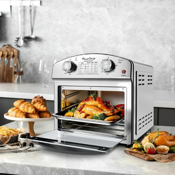 12.5QT 7-in-1 Convection Toaster Oven 1500W, Stainless Steel with 5 Presets Bake, Roast, Grill, Broil & Toast