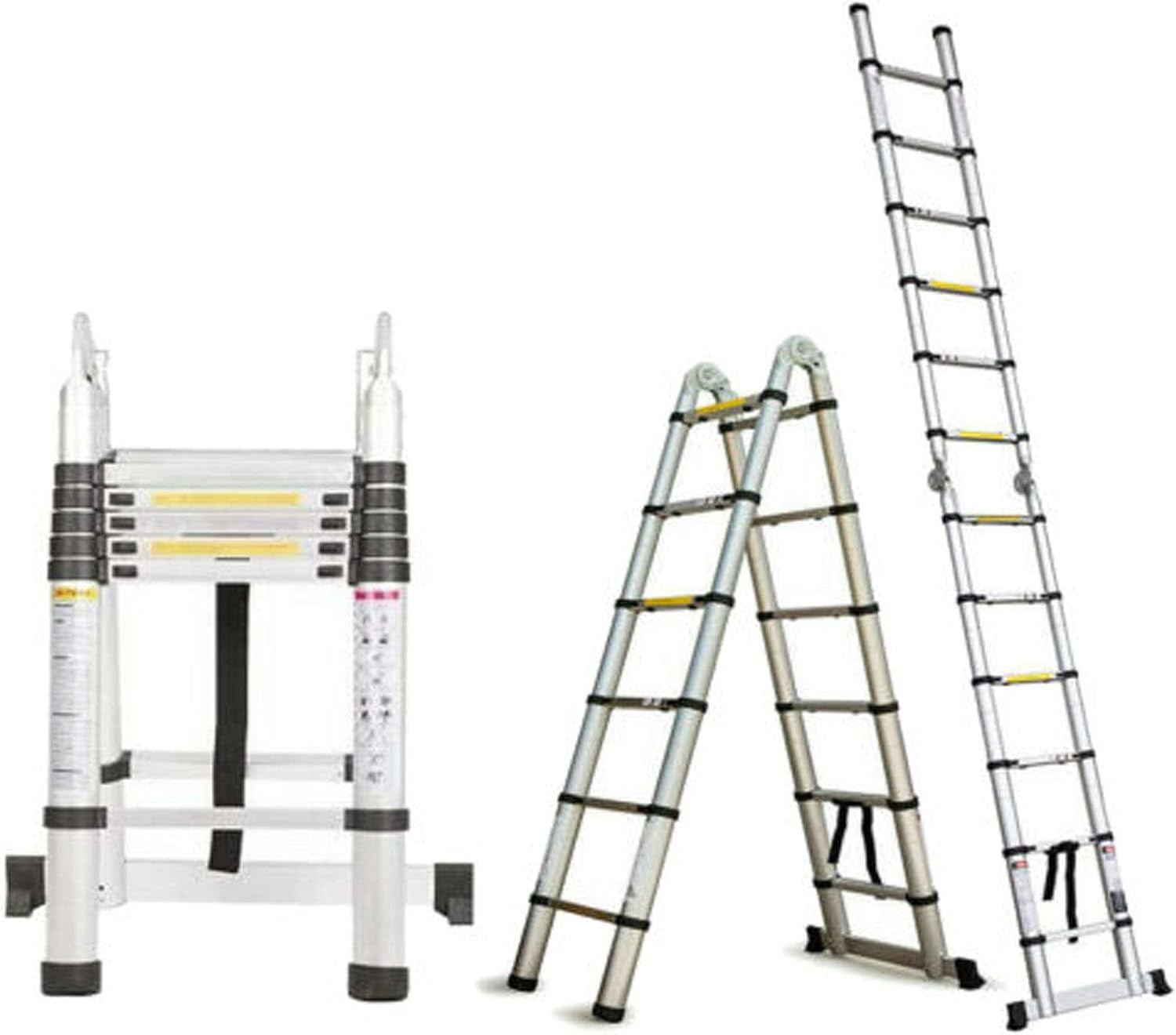 12.5ft Extension Ladders AFrame (1.9+1.9m) Folding Ladder Aluminum